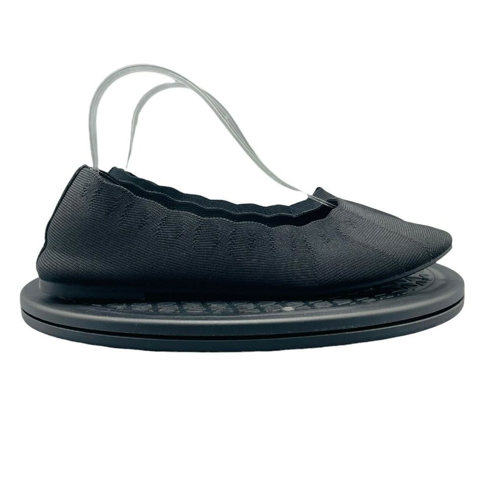 Skechers Cleo Bewitch Flat Shoes Women Black US 8 Pointed Knit Skimmer Ballet